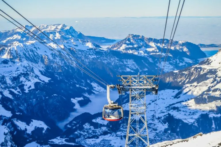 Mount or Mt Titlis in Swiss Switzerland near Engelberg