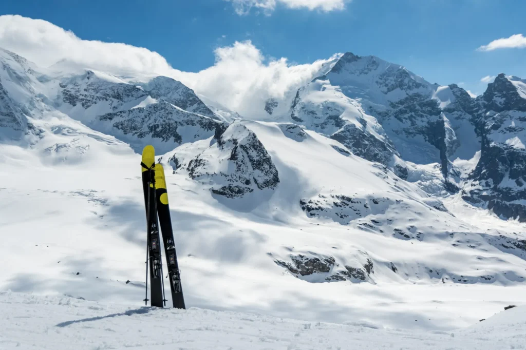 Skifahren auf der Diavolezza, Schweiz