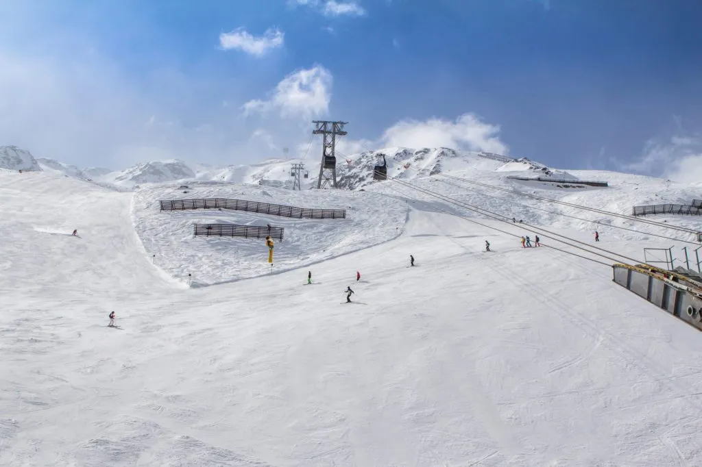 Wunderschöne Piste in den Alpen